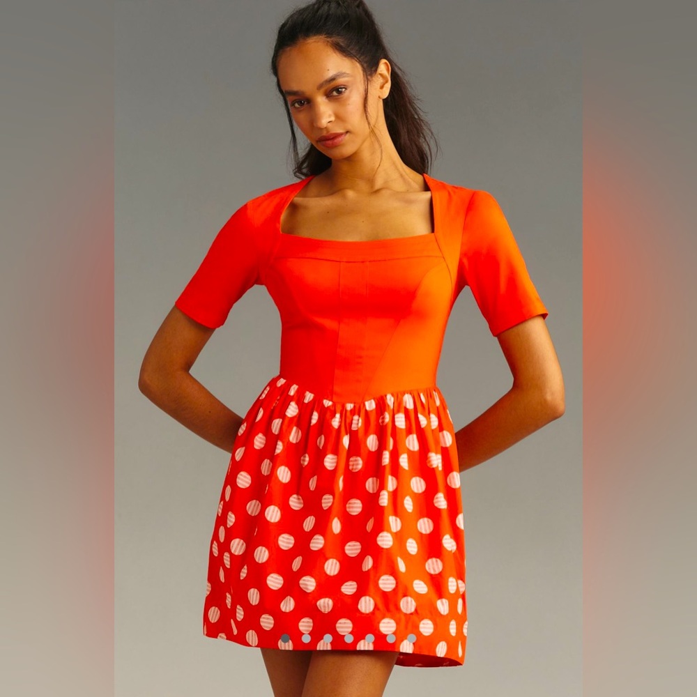 Anthropologie- Maeve Squared Neck Dress
